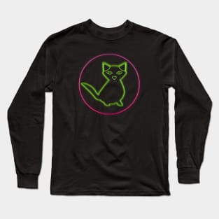 Neon Cat Long Sleeve T-Shirt